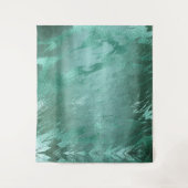 溶けた翡翠 | エメラルドグリーン ラグジュアリー マーブル 背景 タペストリー (正面)