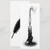 溶けた蝋燭 • 幽霊のインクの炎 招待状 (正面/裏面)