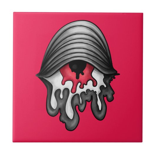 溶けた赤い目：超現実的な恐怖 タイル (正面)