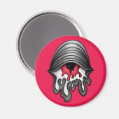 溶けた赤い目：超現実的な恐怖 マグネット (正面/裏面)