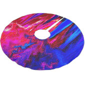 溶けた赤と青 ブラッシュドポリエステルツリースカート (アングル)