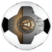 溶けた金属のゴールドライオン🦁 サッカーボール (回転)