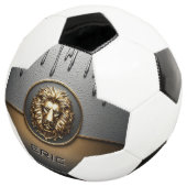 溶けた金属のゴールドライオン🦁 サッカーボール (3/4)
