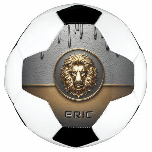 溶けた金属のゴールドライオン🦁 サッカーボール