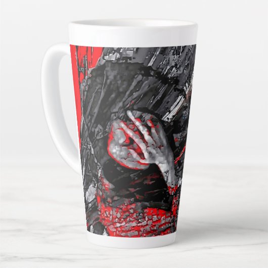 溶けた魂 カフェラテマグ (左アングル)