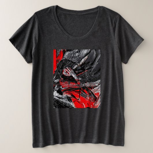 溶けた魂 プラスサイズTシャツ (デザイン正面)