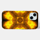 溶けた黄金の太陽 フラクタルアート Case-Mate iPhoneケース (裏面 (横))