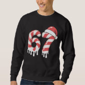 溶けるキャンディケーン67 クリスマス "Six Seven" サンタ スウェットシャツ (正面)