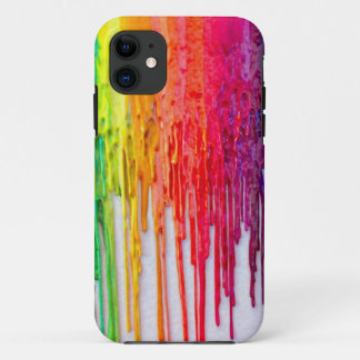 溶けるクレヨンの虹のiphone 5の場合 iPhone 11 ケース