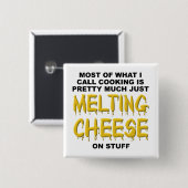 溶けるチーズおもしろいなボタン 缶バッジ (正面&裏面)