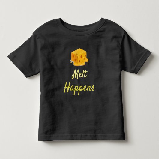 溶けるチーズ - 面白い引用Tシャツ トドラーTシャツ (正面)