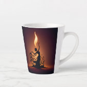 溶けるフラメンコダンサー カフェラテマグ (右)