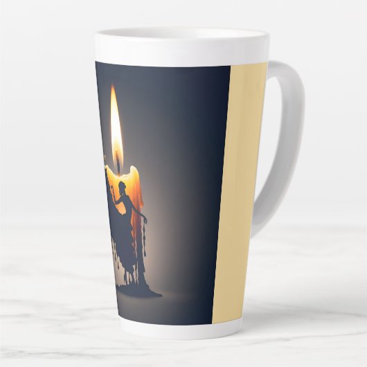 溶けるフラメンコダンサー カフェラテマグ (右アングル)