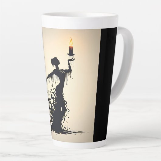 溶けるフラメンコダンサー カフェラテマグ (右アングル)