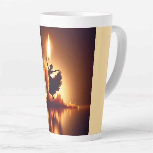 溶けるフラメンコダンサー カフェラテマグ (右アングル)