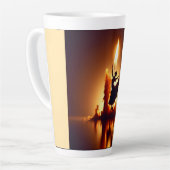 溶けるフラメンコダンサー カフェラテマグ (左アングル)