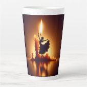 溶けるフラメンコダンサー カフェラテマグ (正面)