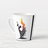 溶けるフラメンコダンサー カフェラテマグ (左アングル)