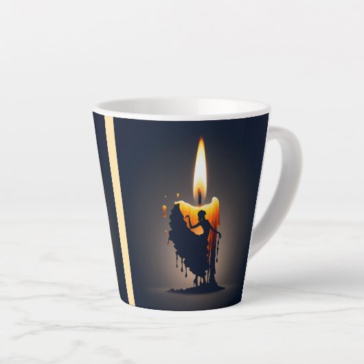 溶けるフラメンコダンサー カフェラテマグ (右アングル)