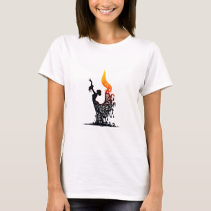 溶けるフラメンコダンサー Tシャツ