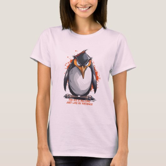 溶けるペンギン Tシャツ (正面)