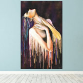 溶ける女性のキャンバス印刷絵画-'s Art キャンバスプリント (インサイチュ (ウッドフロア))