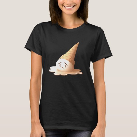 溶ける悲しいアイスクリーム Tシャツ (正面)