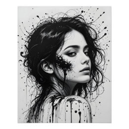 溶ける肖像画シフト ポスター
