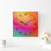 溶ける虹の柱時計 スクエア壁時計 (ホーム)