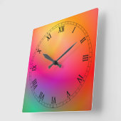 溶ける虹の柱時計 スクエア壁時計 (傾斜)
