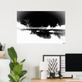 溶ける雪 – 負 ポスター (ホームオフィス)