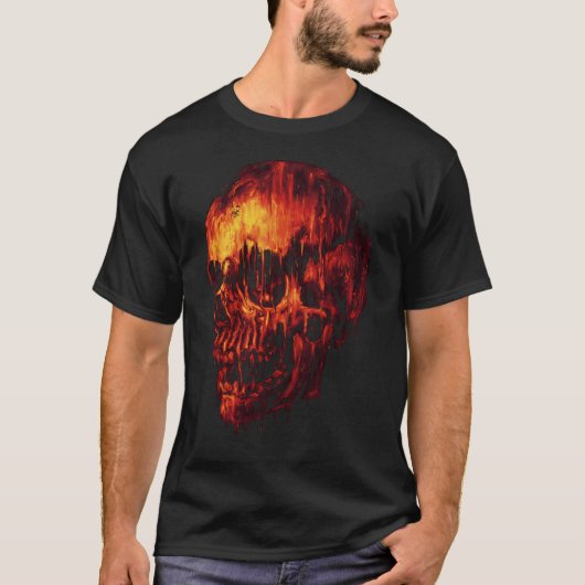 溶ける頭蓋骨 Tシャツ (正面)