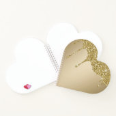 溶けエレガントる金ゴールドキラキラのガラス ノートブック (内部)