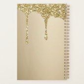 溶けエレガントる金ゴールドキラキラのガラス プランナー手帳 (裏面)