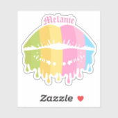 溶けカラフルる唇 シール (シート)