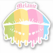 溶けカラフルる唇 シール (正面)