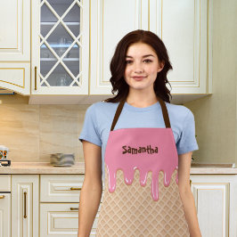 溶けストロベリーアイスクリームコーン エプロン