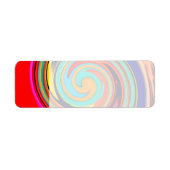 溶け鮮やかたカラフル抽象芸術の渦巻き ラベル (正面)