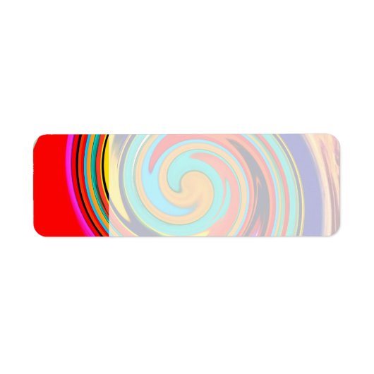 溶け鮮やかたカラフル抽象芸術の渦巻き ラベル (正面)