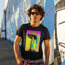 溶トリップ(幻覚体験)のようなけサイケデリックるキノコTシャツ