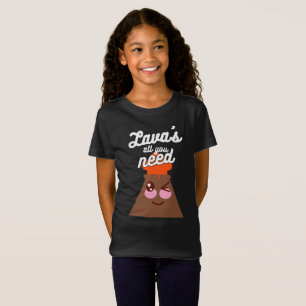 溶岩すべてかわいいかわいいの火山Tシャツを必要とします Tシャツ