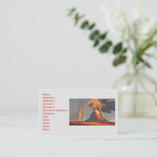 溶岩と火の火山 名刺 (スタンド正面)