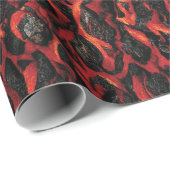 溶岩と火山岩 |火山マグマ模様 ラッピングペーパー (ロールコーナー)