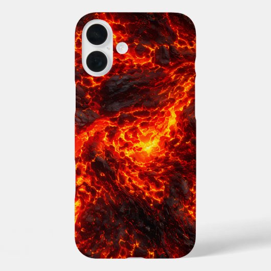 溶岩の流れを抽象化した溶岩流のデザイン Case-Mate iPhoneケース (裏面)