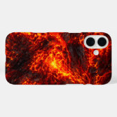 溶岩の流れを抽象化した溶岩流のデザイン Case-Mate iPhoneケース (裏面 (横))