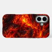 溶岩の流れを抽象化した溶岩流のデザイン Case-Mate iPhoneケース (裏面 (横))