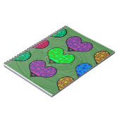 溶岩の溝ハート ノートブック (左側)