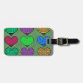 溶岩の溝ハート ラゲッジタグ (正面横)