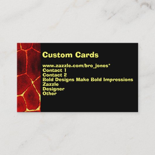溶岩の白熱 名刺 (正面)