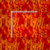 溶岩の赤の迷彩柄 ファブリック (タイル)